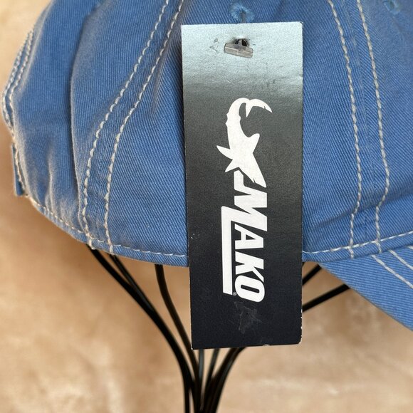 Mako Boats Officially Licensed Shark Logo Embroidered Patch Adjustable Cap Hat - Picture 10 of 10
